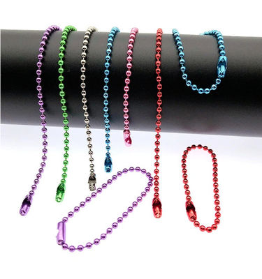 acheter Couleur 120mm Longue Couleur Mélangée Métal réglable Ancienne Chaîne à Boules avec Connecteur à Perles online manufacture