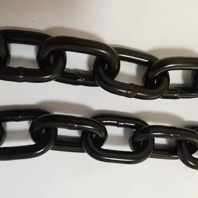 acheter G80 Chaîne de levage anti-rouille noire de 6 mm Chaîne de roulement en fer soudé de 8 mm pour le levage online manufacture