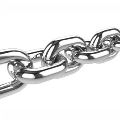 Standard Heat Resistant Stainless Steel 304 DIN667 Safe Welded Link Chain Metal Chain Short Link La chaîne est en acier inoxydable, résistant à la chaleur