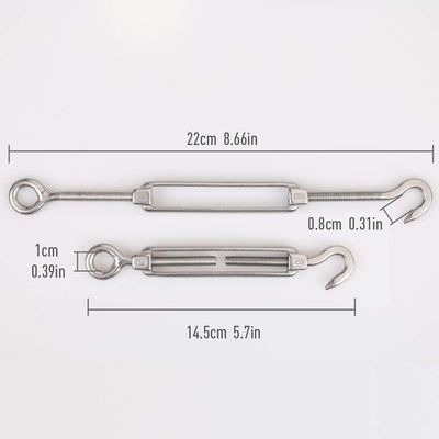 Un bon prix. 304 câble en acier inoxydable œil et crochet boucle de roulement kit de matériel lourd pour le montage de tentes en ligne