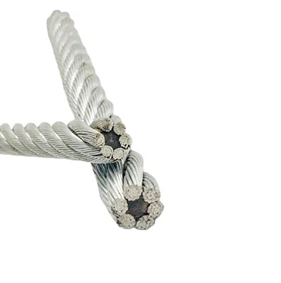 Un bon prix. Câble en acier galvanisé 6x37 FC conforme à la norme ASTM pour levage et traction avec acier à haute teneur en carbone en ligne