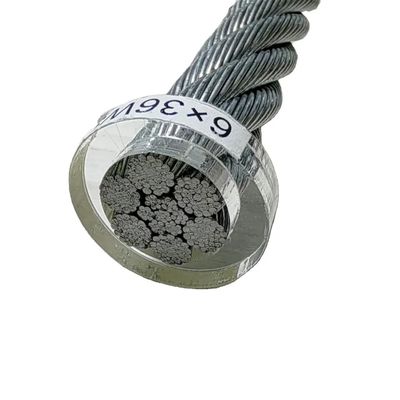Un bon prix. 6x36WS IWRC FC câble en acier galvanisé à chaud avec une excellente résistance à la corrosion en ligne
