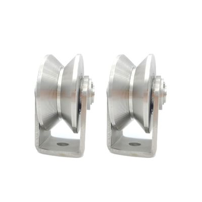 Un bon prix. Hôtel et maison V Groove roues de porte en acier inoxydable support personnalisé en ligne