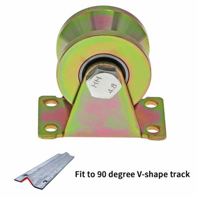 Un bon prix. Rouleaux de porte-fenêtre à double roulement roue de rainure en V haute résistance pour l'industrie en ligne