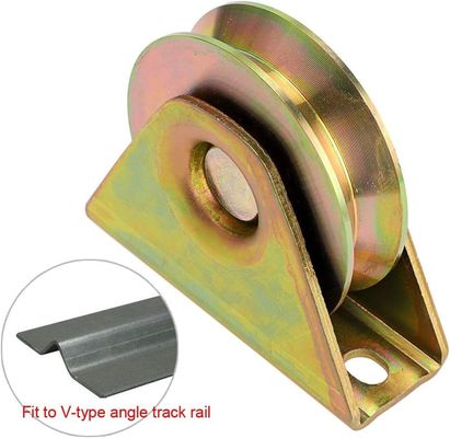 Un bon prix. Porte coulissante à balancer roues de matériel Porte coulissante pistes roues Kit de matériel barrière Porte à rouleaux en aluminium en ligne