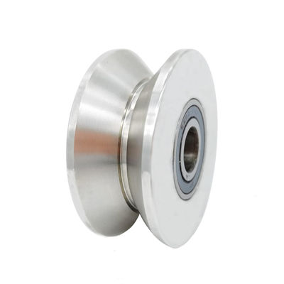Un bon prix. Roue à rainure en forme de V roue de porte roulante en acier inoxydable roue de porte coulissante roue poulie lourde en ligne