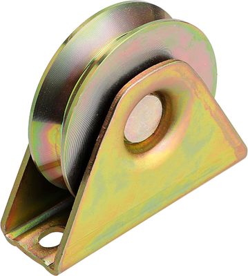 Un bon prix. Roue de porte en forme de V, couleur en acier plaqué au zinc, poulie, porte coulissante, roue, accessoires de porte à rouleaux en ligne