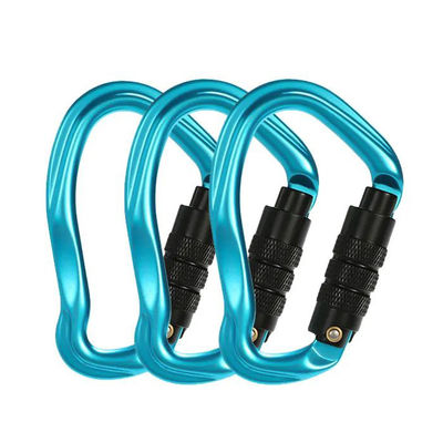 Un bon prix. Carabiner de verrouillage à crochet rapide en alliage d'aluminium 23kN pour applications d'escalade lourde en ligne