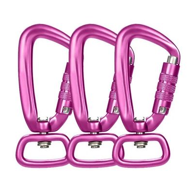 Un bon prix. Industrie lourde 4KN Noir Auto verrouillage en aluminium pivotant Carabiner Snap Crochet pour laisse de chien en ligne
