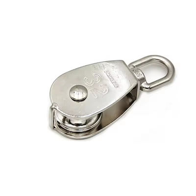 Un bon prix. AISI316 Armatures de câbles en ligne à poulie en blocs de fils à œil pivotant Armatures de rigging en blocs de poulies en feuille unique en ligne