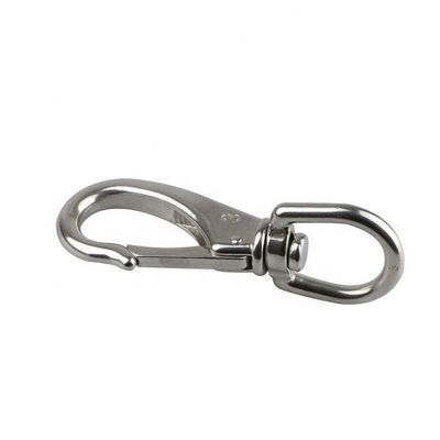 Un bon prix. Noir et argenté Finition hautement polie Printemps en acier inoxydable boulon pivotant Snap Hook 53mm-100mm en ligne