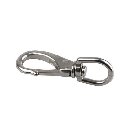 Un bon prix. Finition polie en acier inoxydable porte-clés crochet de chien laisse pivotante carabineur crochet en ligne
