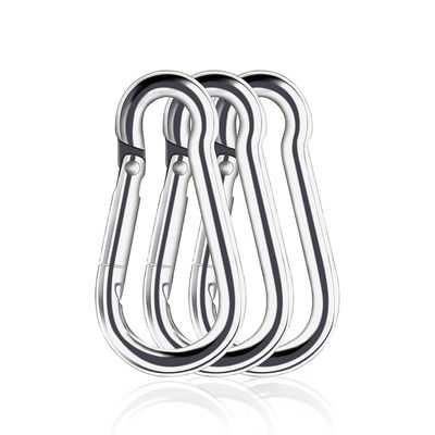 Un bon prix. L'acier inoxydable 304 à l'état fin poli Carabiner à rayures DIN5299c Crochet à ressort en ligne