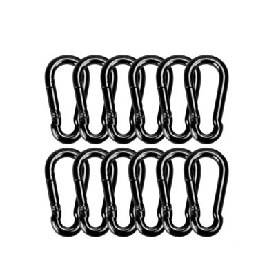 OEM Finition d'oxyde noir en acier au carbone Carabiner à crochet rapide personnalisable pour B2B