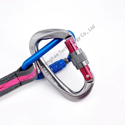 Un bon prix. Carabiner à vis en forme de D pour l'alpinisme et le sauvetage en haute altitude en ligne