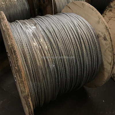 Un bon prix. 6x19 câble en acier galvanisé de construction de 3 à 32 mm de diamètre pour le levage et les applications maritimes en ligne