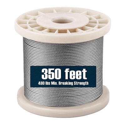 Un bon prix. Grade Grade 300 Série AISI 304/316 7*19 Diamètre 10 mm Fil de fil d'acier inoxydable brillant/enduit pour le levage en ligne