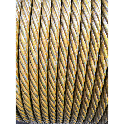 Un bon prix. Rope de fil d'acier non galvanisé recouverte de graisse jaune Diamètre 1 mm-16 mm pour les environnements difficiles en ligne
