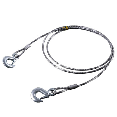 Un bon prix. Cable de treuil en acier galvanisé avec 6x19+IWRC Construction en acier à haute teneur en carbone 13 pieds de longueur pour la construction en ligne