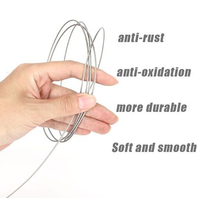 Un bon prix. Acier inoxydable 3/32 pouces galvanisé câble de câble d'aéronef 7x7 Construction en ligne