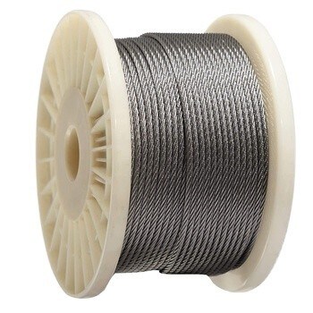 Diamètre de 1 mm à 13 mm Lumière A2 A4 Cable inoxydable 6x7 FC 7x7 Cable en acier Corde en acier Cable SS Corde en acier inoxydable