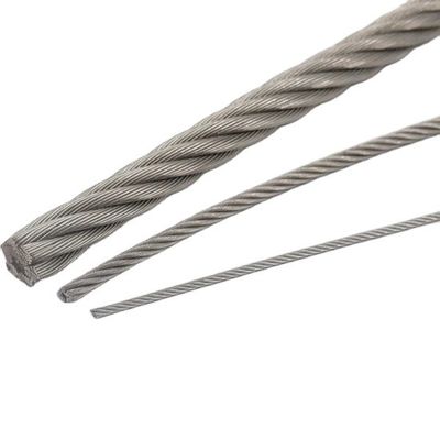 Un bon prix. Série 300 AISI316 Stainless Steel Round Strand Wire Rope 1*7 7*7 1*19 7*19 6*12 6*19 6*37 FC en ligne