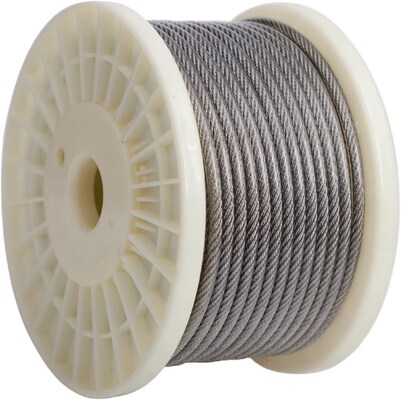 Un bon prix. Câble en acier inoxydable 7x19 poli SUS 304/316 pour applications marines et de construction en ligne