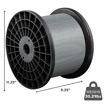 Un bon prix. Câble en acier inoxydable AISI316 avec construction 6x12+7PP et âme en fibre ou âme en acier en ligne