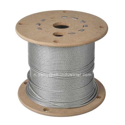 Un bon prix. Câble en acier galvanisé 19x7 de 10 mm de diamètre avec une tolérance de ±1% en ligne