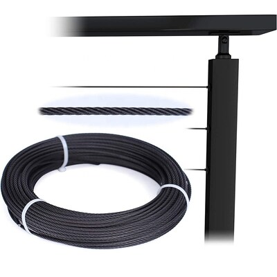 Un bon prix. Accessoires pour câble en acier inoxydable à oxyde noir 7x7 brins 1/8