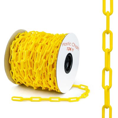 Un bon prix. Chaîne de liaison en plastique Chaîne d'avertissement Chaîne jaune Chaîne de barrière en plastique Chaîne de sécurité en ligne