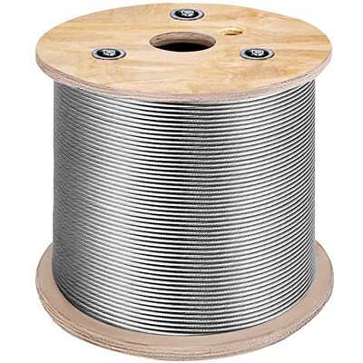 Un bon prix. Câble en acier inoxydable 316 avec construction 1x19 pour garde-corps câblés en ligne