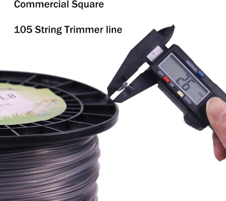 5 LB Commercial Square Trimmer Line Haute résistance du noyau intérieur s'adapte à la plupart des tondeuses coupe-culottes Couleur personnalisée