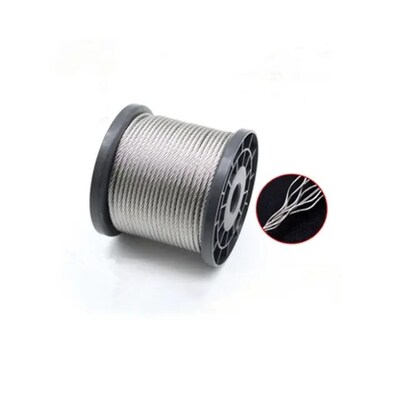 Un bon prix. 3700lbs résistance à la rupture câble SS fermeture à glissière ligne 3/16 