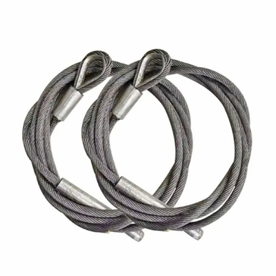 Sling de câbles galvanisés en acier pour les grues de manutention de tuyaux et les grues d'approvisionnement et les canots de sauvetage en chute libre avec pouce