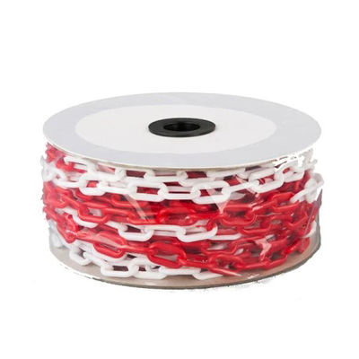 Un bon prix. Chaîne en plastique de polyéthylène de haute qualité avec des maillons rouges et blancs de couleur alternative pour une barrière de sécurité durable et résistante aux intempéries en ligne