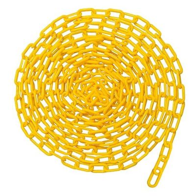 Un bon prix. Chaîne en plastique jaune de 50 pieds pour une utilisation intérieure et extérieure avec des options de longueur de 100 pieds en ligne