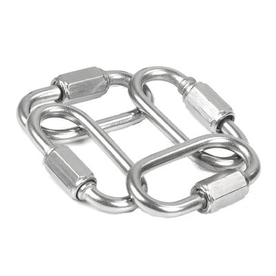 Un bon prix. Chaîne en acier inoxydable Liens rapides 304 connecteur de chaîne en acier inoxydable vis Carabiner crochets de chaîne en ligne