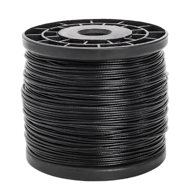 Un bon prix. 7x7 câble de fil en acier inoxydable en nylon noir enduit câble d'avion pour la ligne de vêtements en ligne