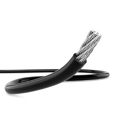 Un bon prix. Câble en acier galvanisé revêtu de PVC 8x19+WS pour corde à linge et guirlandes lumineuses en ligne