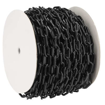 Un bon prix. Chaîne de barrière en plastique de 8 mm Chaîne en plastique noire Chaîne de sécurité routière Chaîne de liaison en plastique PE en ligne