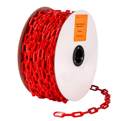 Un bon prix. Chaîne en plastique de 6 mm Chaîne en plastique rouge Liens de chaîne en plastique Sécurité du trafic Chaîne en plastique PE en ligne