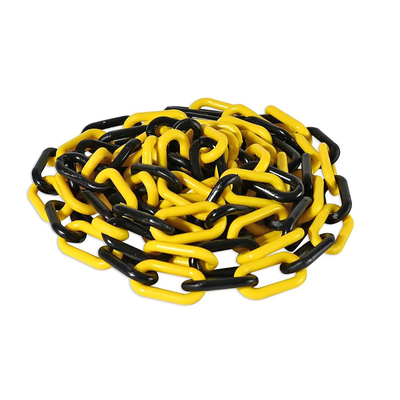 Un bon prix. Chaîne de sécurité jaune noir chaîne en plastique chaîne de liaison chaîne de barrière en ligne