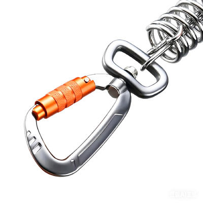 Un bon prix. Clips de carabiner à verrouillage automatique 4kN avec fermeture pivotante pour laisse pour chien, porte-clés, sac à dos en ligne