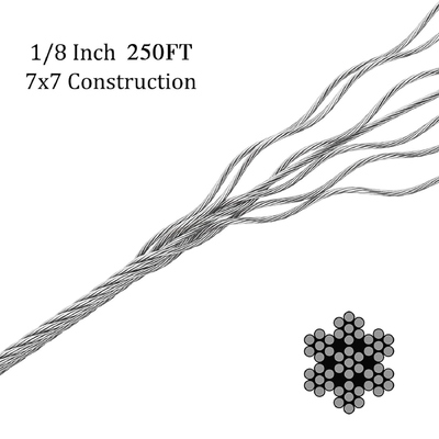 Un bon prix. Câble en acier inoxydable de construction de 500 pieds 1/8 