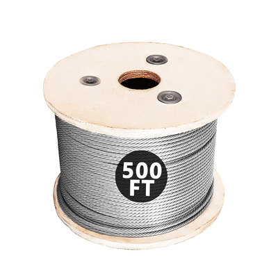 Un bon prix. Cable en acier inoxydable T316 câble en acier inoxydable 7x7 1850lbs câble de résistance à la rupture pour la rampe du câble de pont en ligne