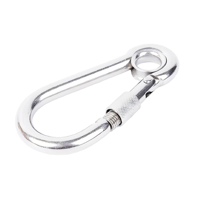 Un bon prix. DIN5299 Carabiner à ressort en acier inoxydable vis crochet de verrouillage de roche d'escalade Carabiner clips avec œil en ligne