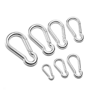 Un bon prix. Sécurité Lourdes charges M4-M12 304 316 Carabiner en acier inoxydable en forme de citrouille vis à ressort crochet en ligne