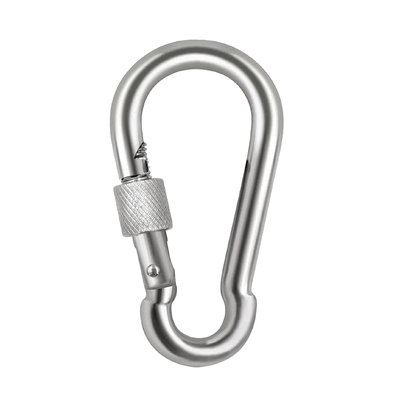 Un bon prix. 304 haut de gamme d'acier inoxydable pouce vis de carabiner clip verrouillage de carabiner clips de ressort Snap Crochet en ligne