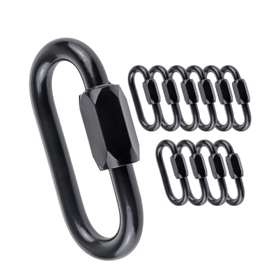 Un bon prix. Connecteur de chaîne noir, matériel de gréement, mousqueton, lien rapide en ligne